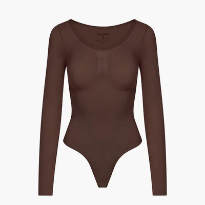 Bodysuit Sculpting Shapewear Longsleeve mit String