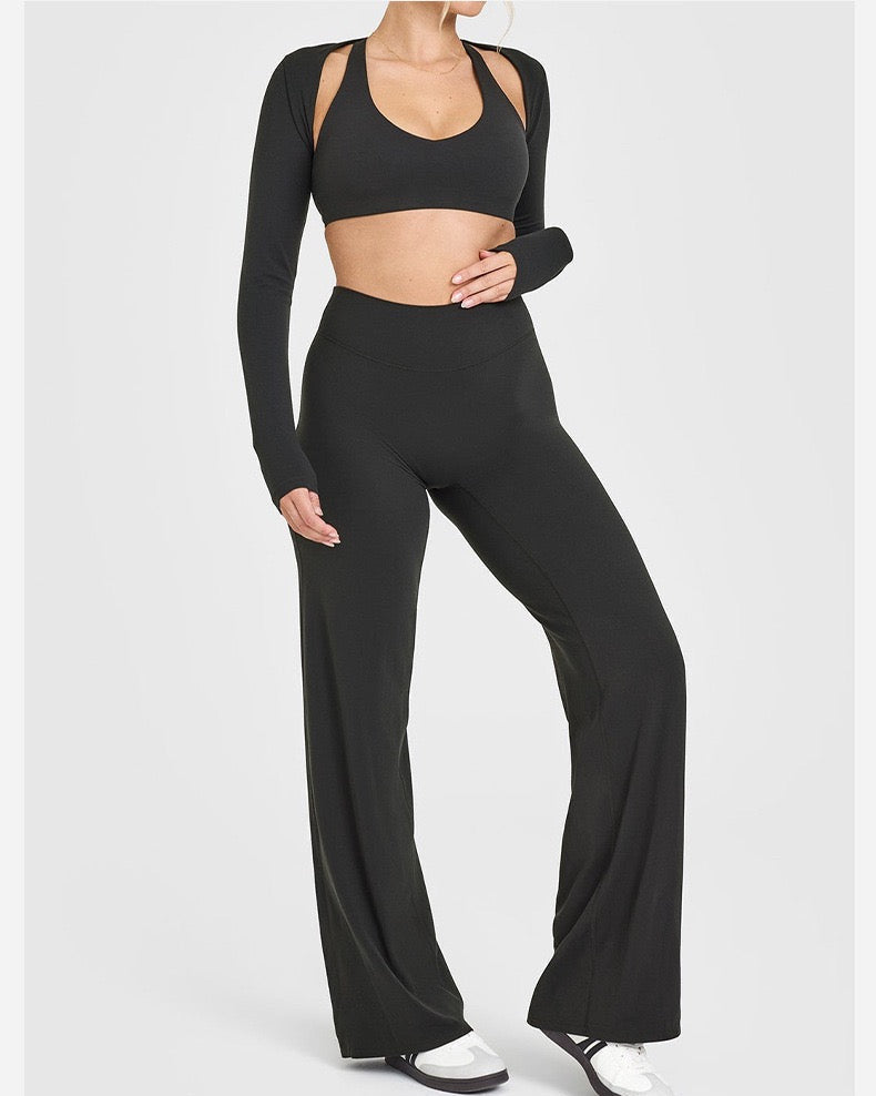 Flare YOGA Leggings mit hohem Bund