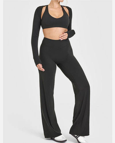 Flare YOGA Leggings mit hohem Bund