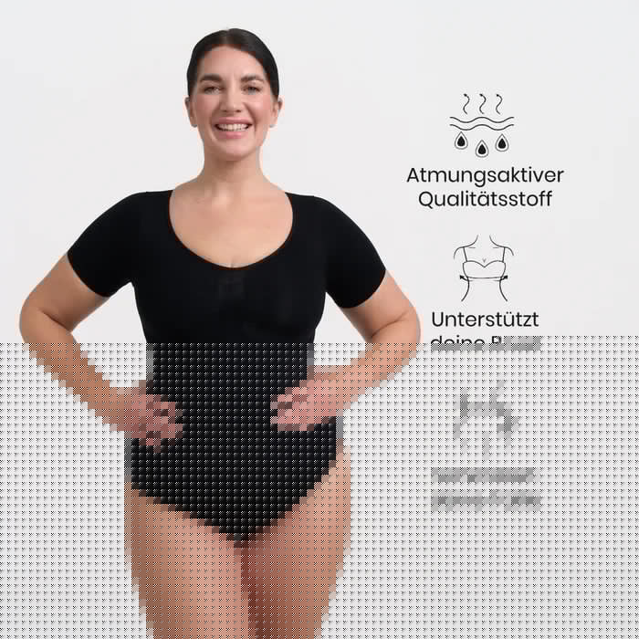 Bodysuit Sculpting Shapewear T-Shirt mit String