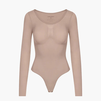 Bodysuit Sculpting Shapewear Longsleeve mit String