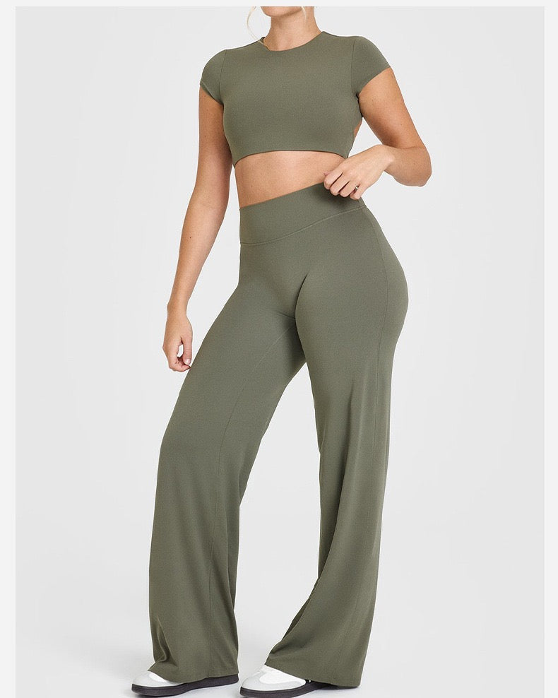 Flare YOGA Leggings mit hohem Bund